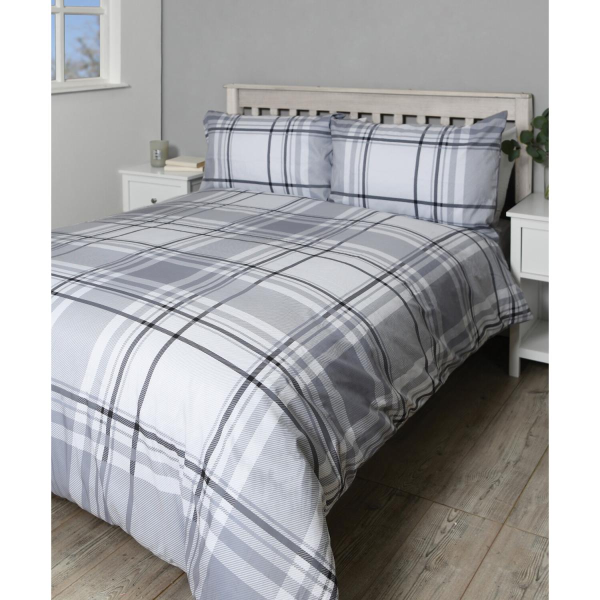 Paxton Duvet Cover and Pillowcase Set - Grey / King – image 2