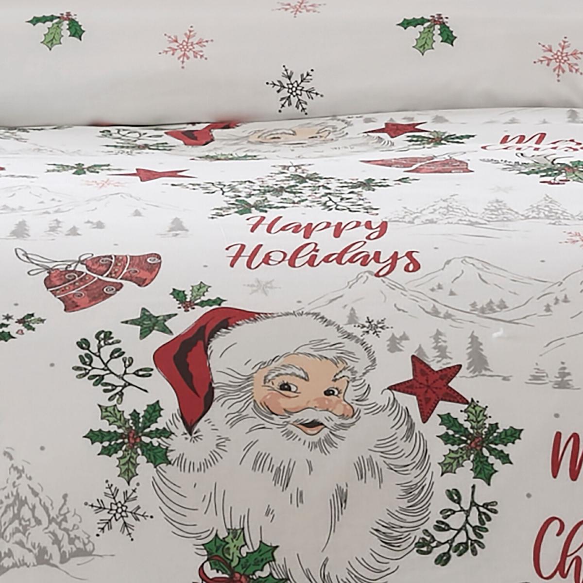 Santas North Pole Duvet Cover and Pillowcase Set - Green / King – image 3