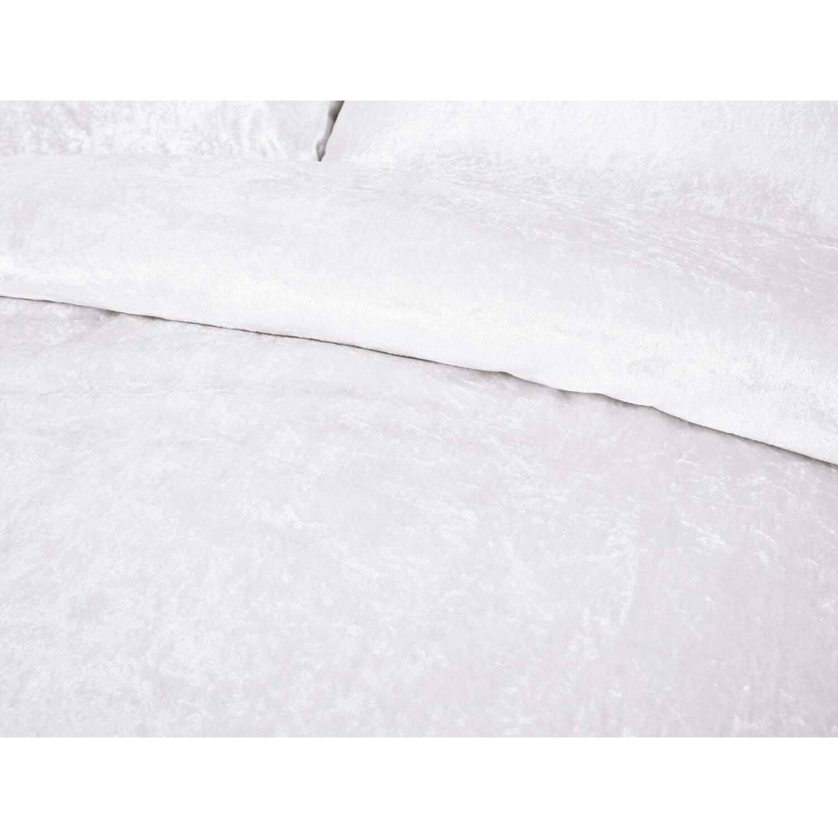 Crushed Velvet Duvet Cover and Pillowcase Set - Gold / King – image 16