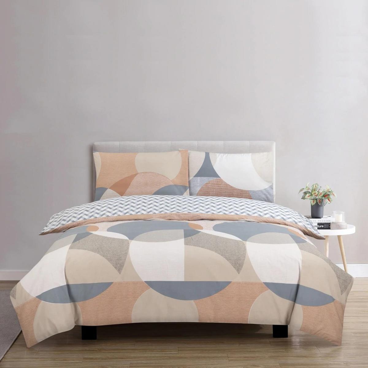 Vantona Easy Living Urban Geometric Duvet Cover Set - White/Multi / King – image 2