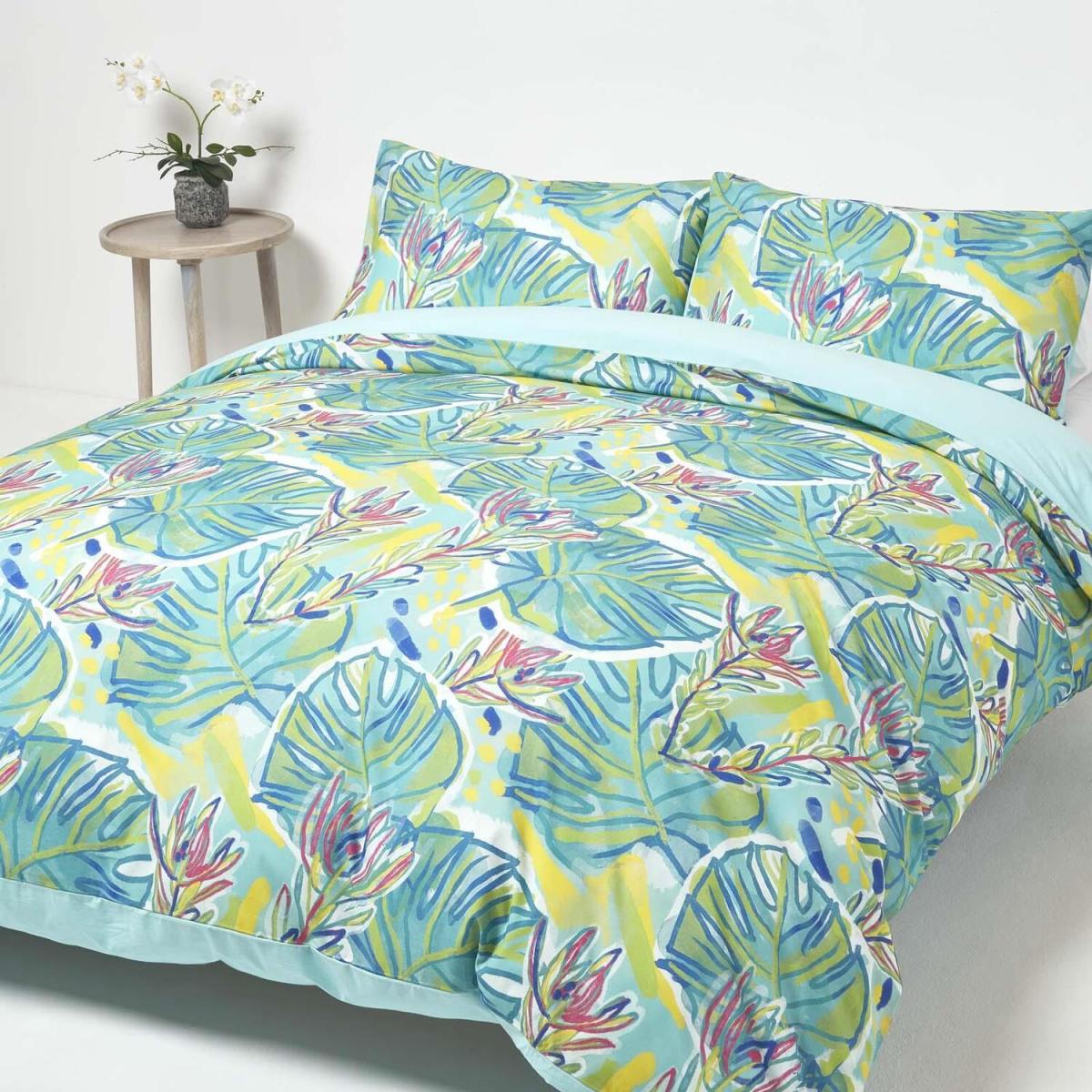 Lily Pad Printed Duvet Cover Set with Pillowcase - Green / King – image 2