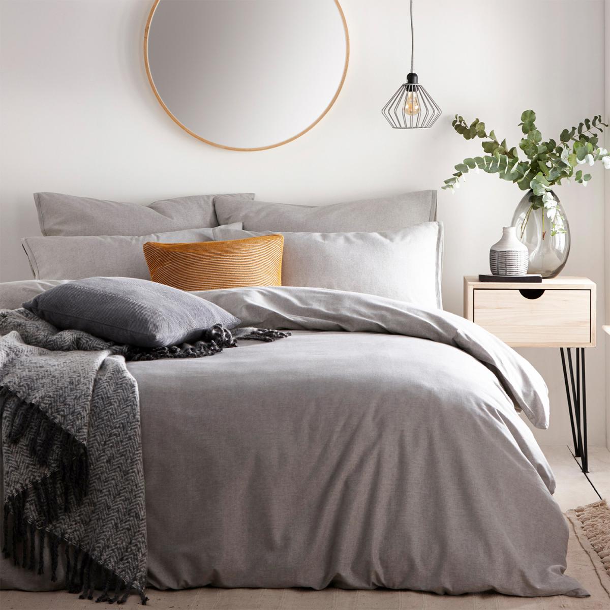 Melange Woven Duvet Cover Set - Denim / King – image 4