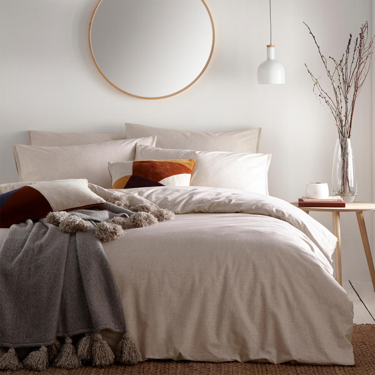 Melange Woven Duvet Cover Set - Denim / King – image 5