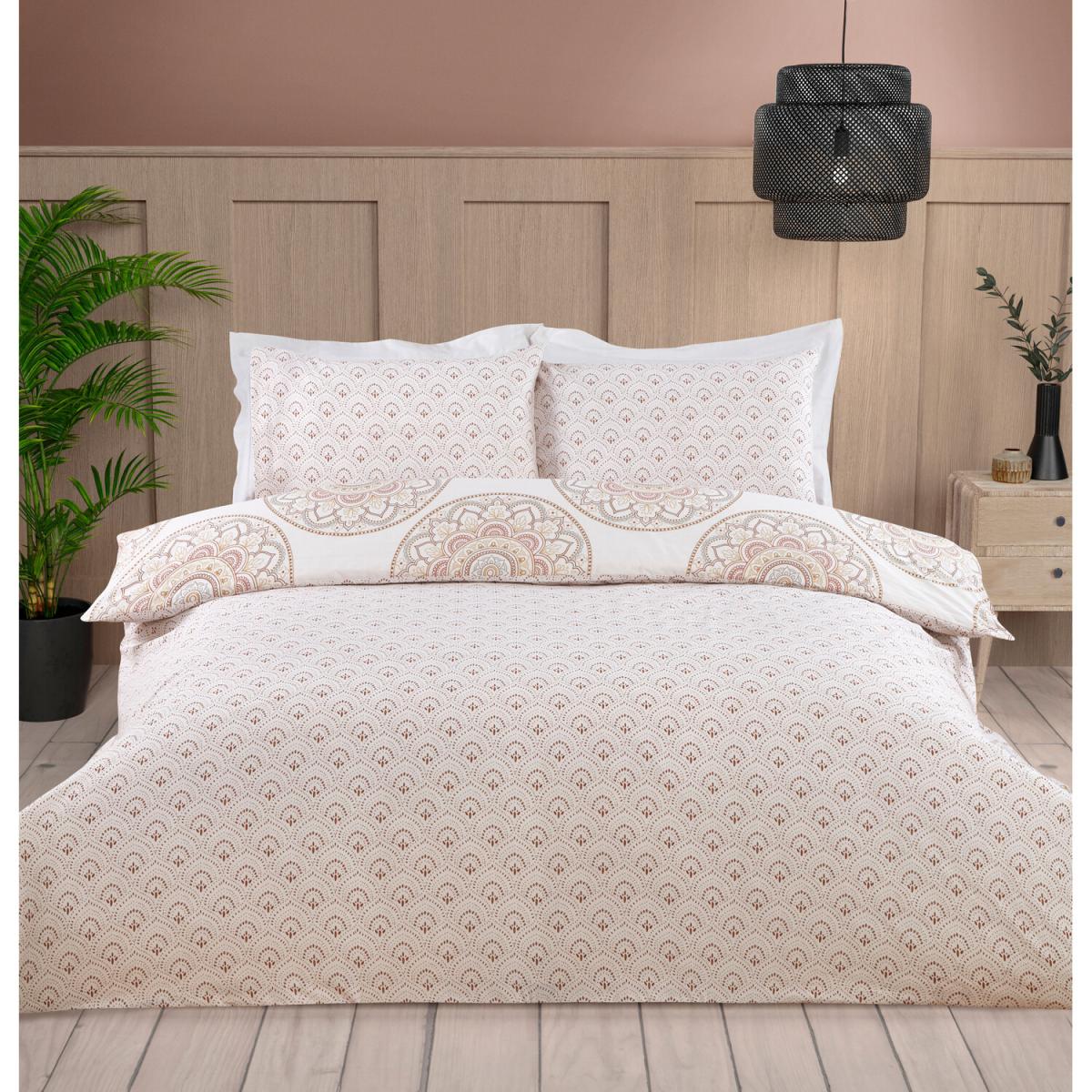 Mandala Duvet Cover and Pillowcase Set - Natural / King – image 2