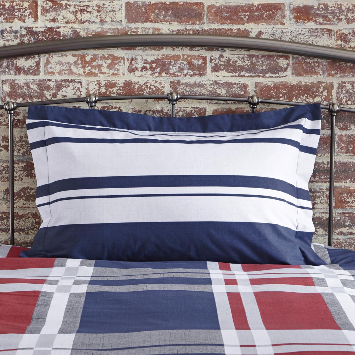 Carsron Red and Blue Duvet Cover Set - Red / Blue / King Duvet Set – image 4