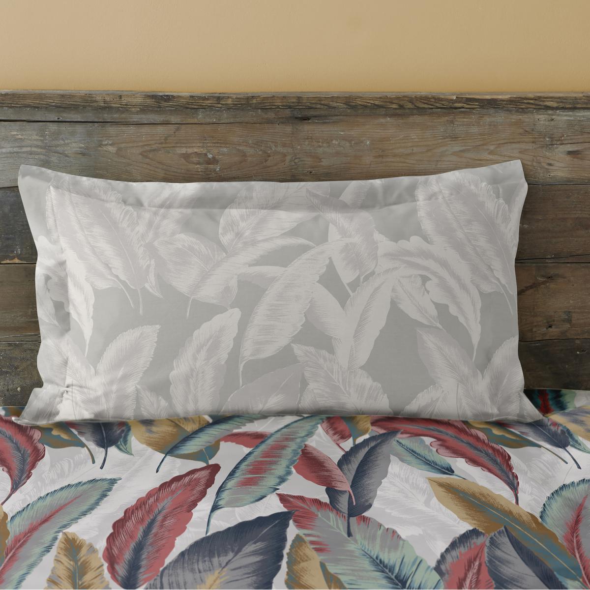 Antique Leaf Red Grey Duvet Cover Set - Red/Grey / King Duvet Set – image 4