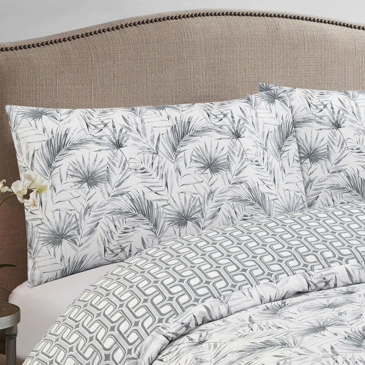 Vantona Classic Botanical Palms Duvet Cover Set - Grey / King – image 2
