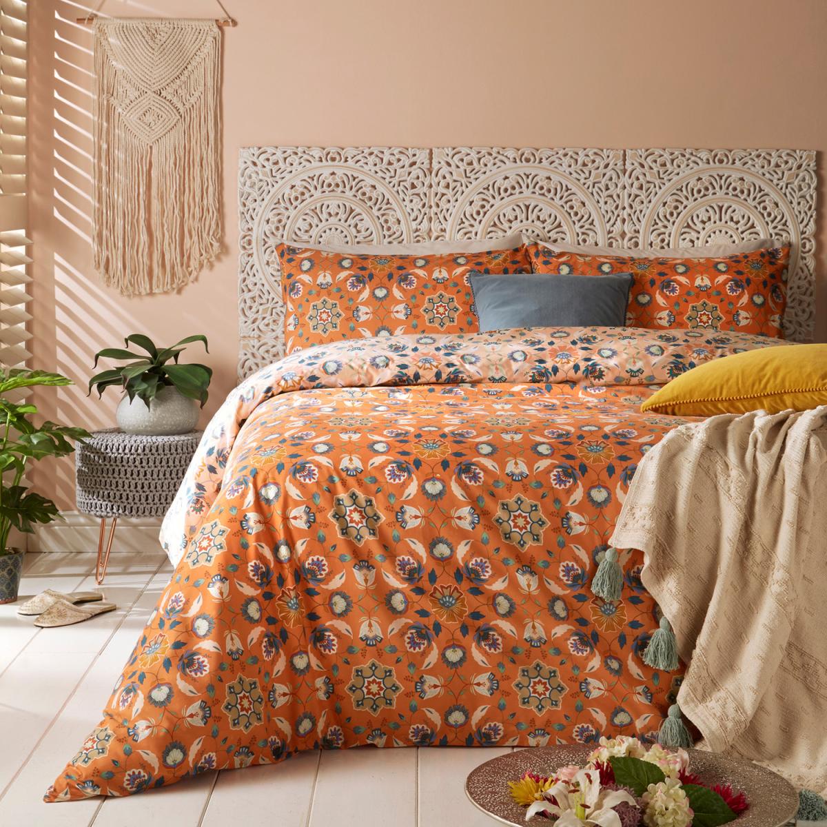 Folk Art Floral Duvet Cover Set - King – image 6