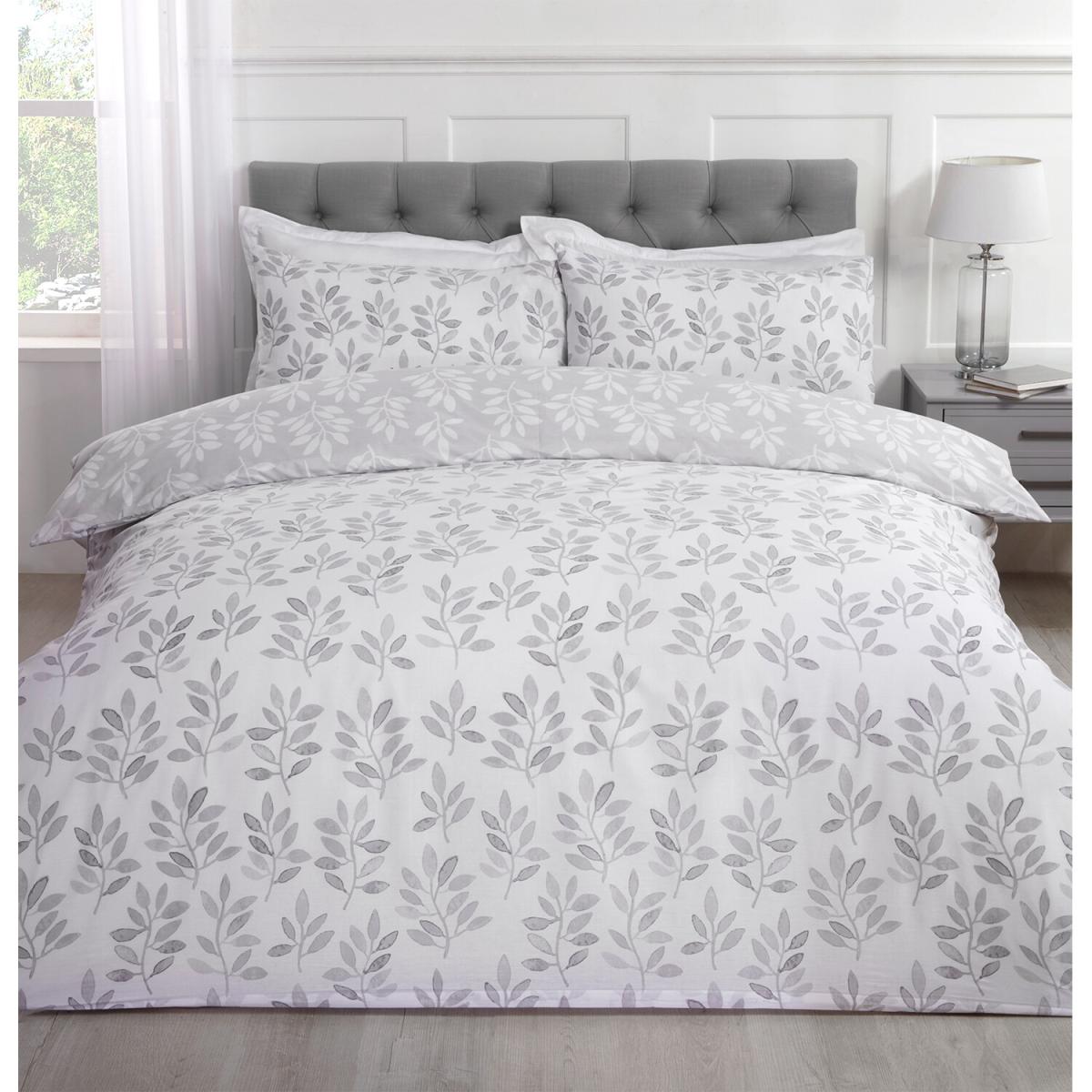 Everdene Duvet Cover and Pillowcase Set - Grey / King – image 1