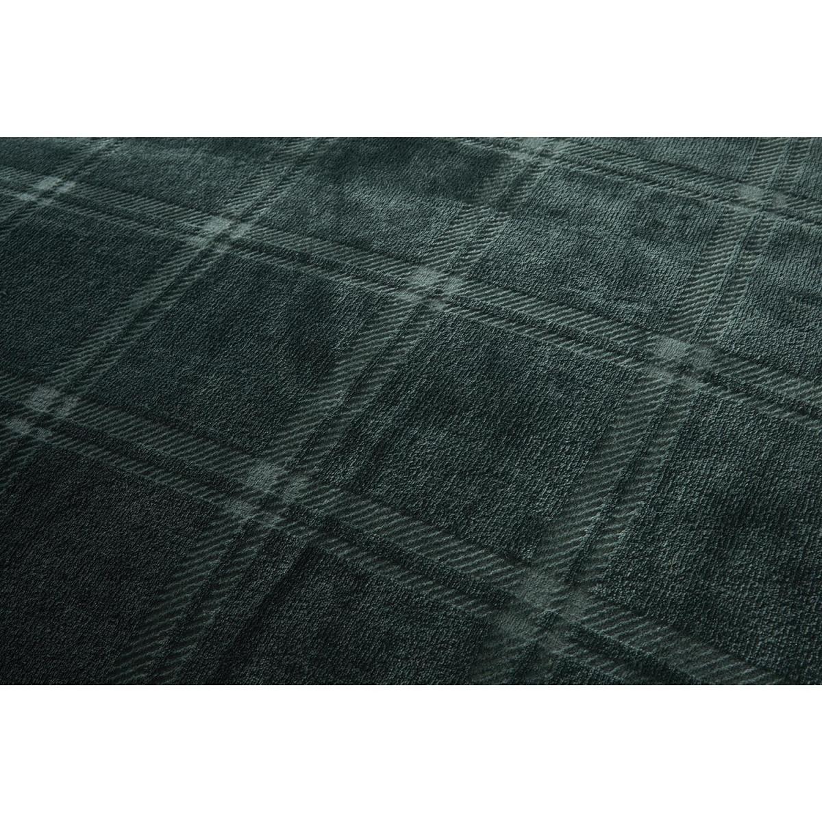 Halston Check Fleece Duvet Cover and Pillowcase Set - Green / King – image 3