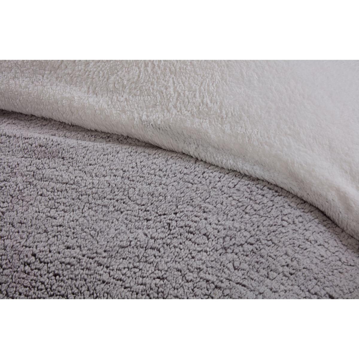 Jasper Marl Fleece Duvet Cover and Pillowcase Set - Grey / King – image 4