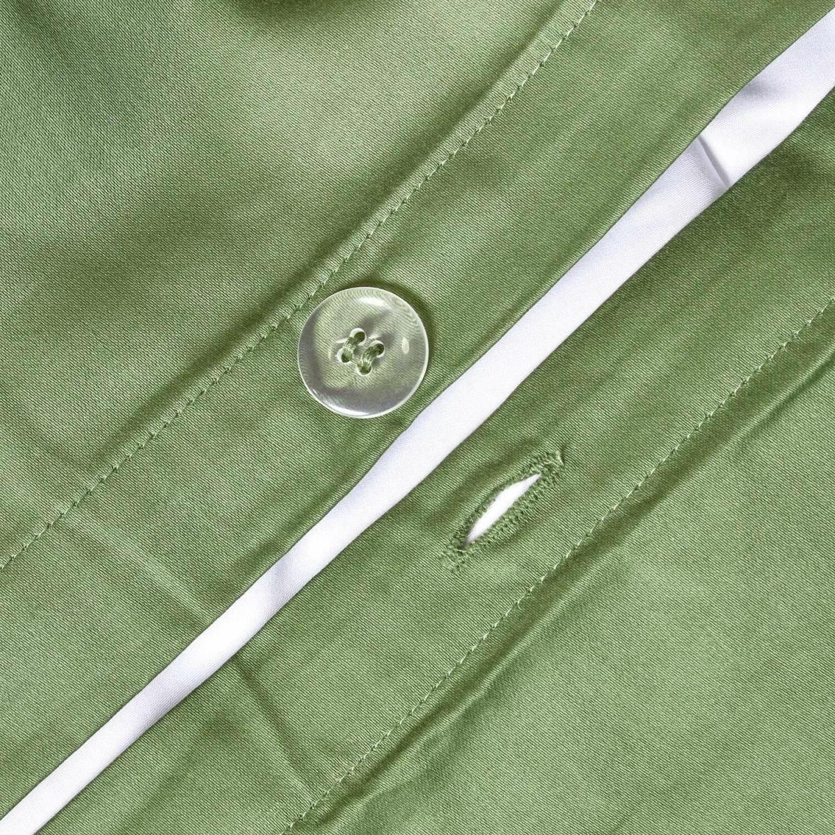 Organic Egyptian Cotton Duvet Cover Set - Moss Green / King – image 3
