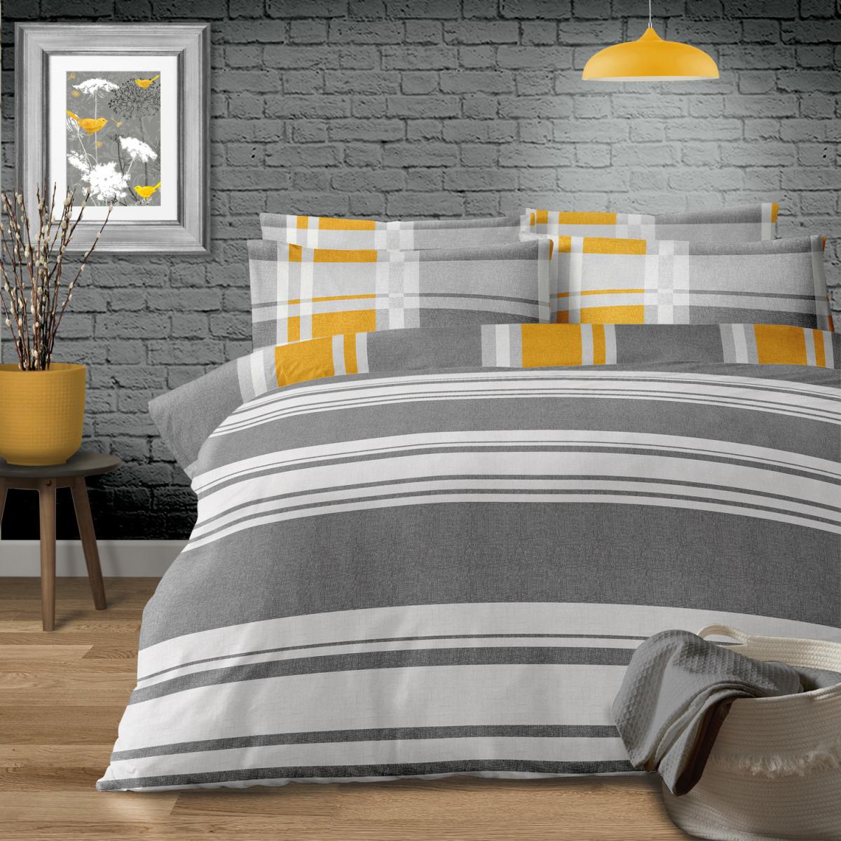 Carson Ochre Duvet Cover Set - Ochre  / King – image 2