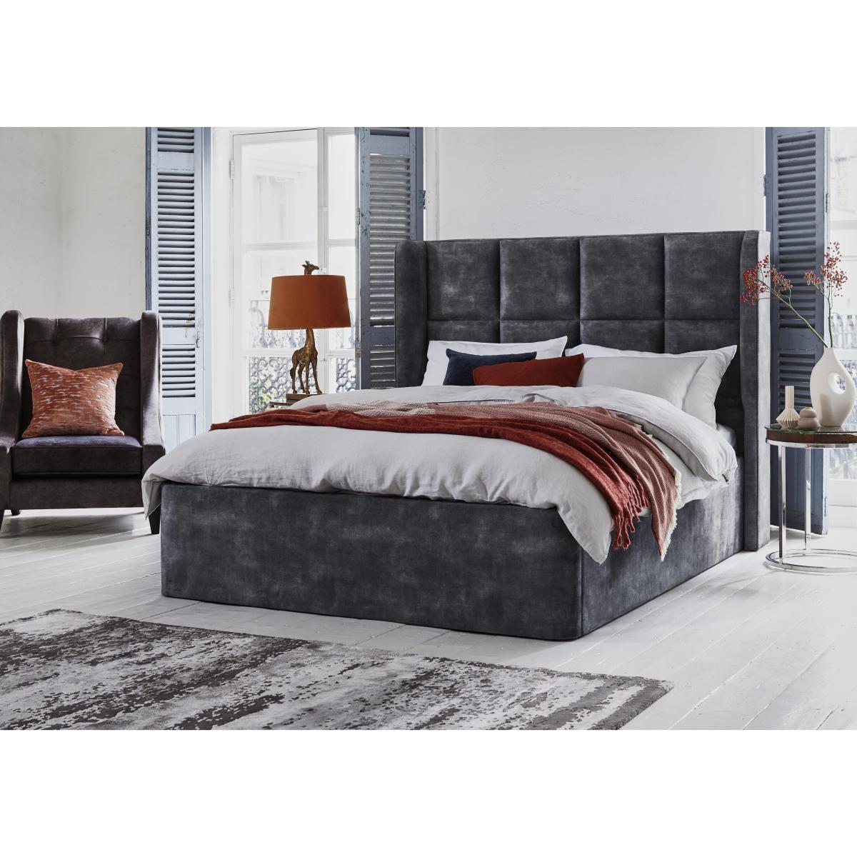 Shiva Bed Frame - King Size - Grey – image 2