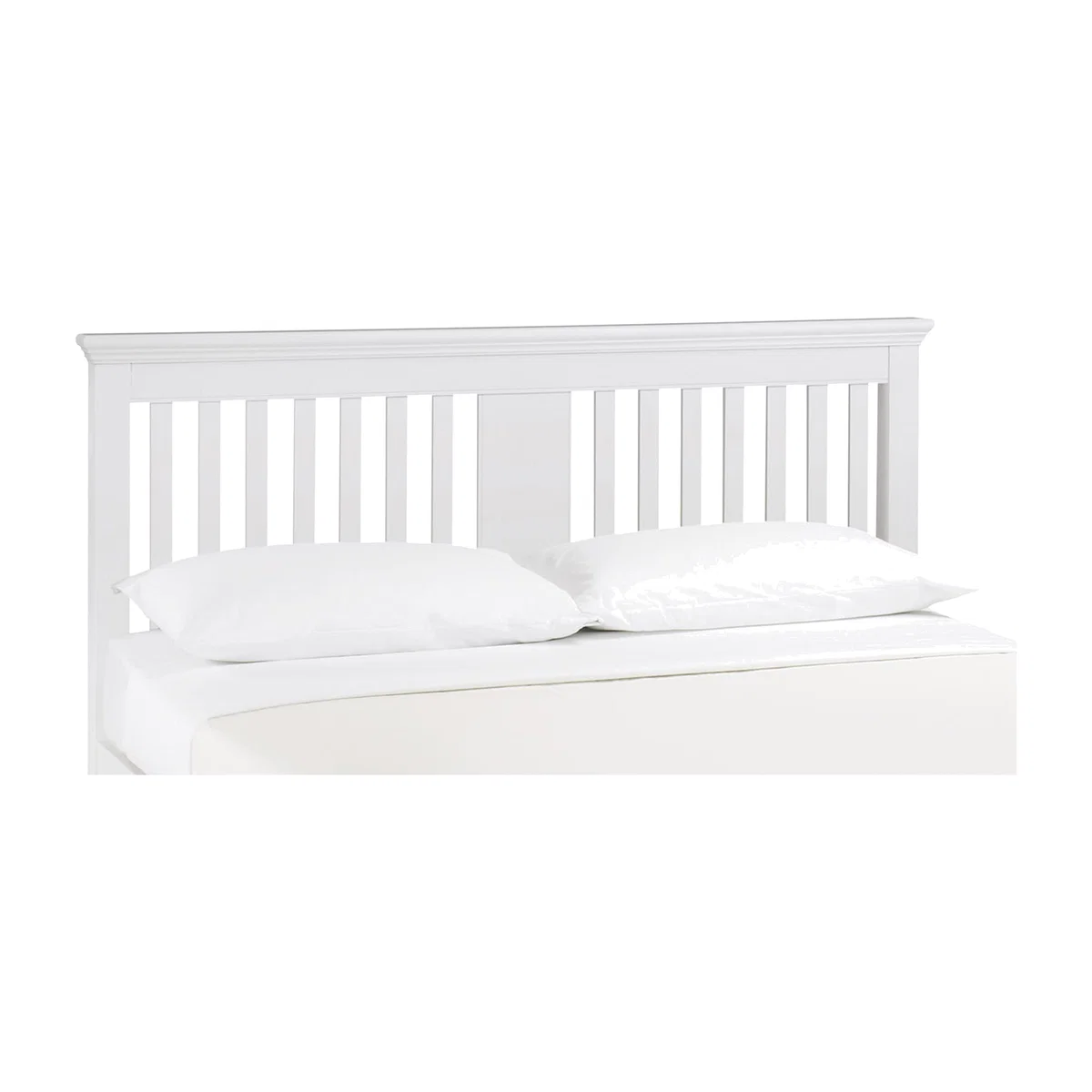 Furnitureland - Emily Wooden Floor Standing Headboard - King Size - White – image 1