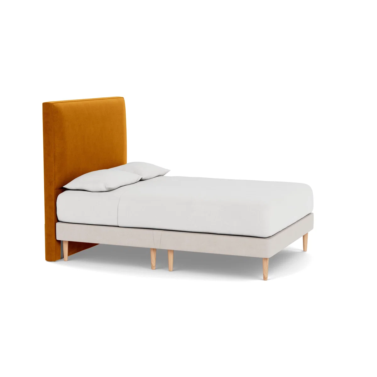 Heal's Newman Headboard King Smart Luxe Velvet Cognac - Heal's UK Furniture – image 2