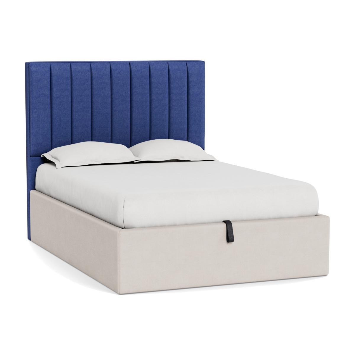 Heal's Retta Headboard King Brushed Cotton Cobalt - Heal's UK Furniture – image 1