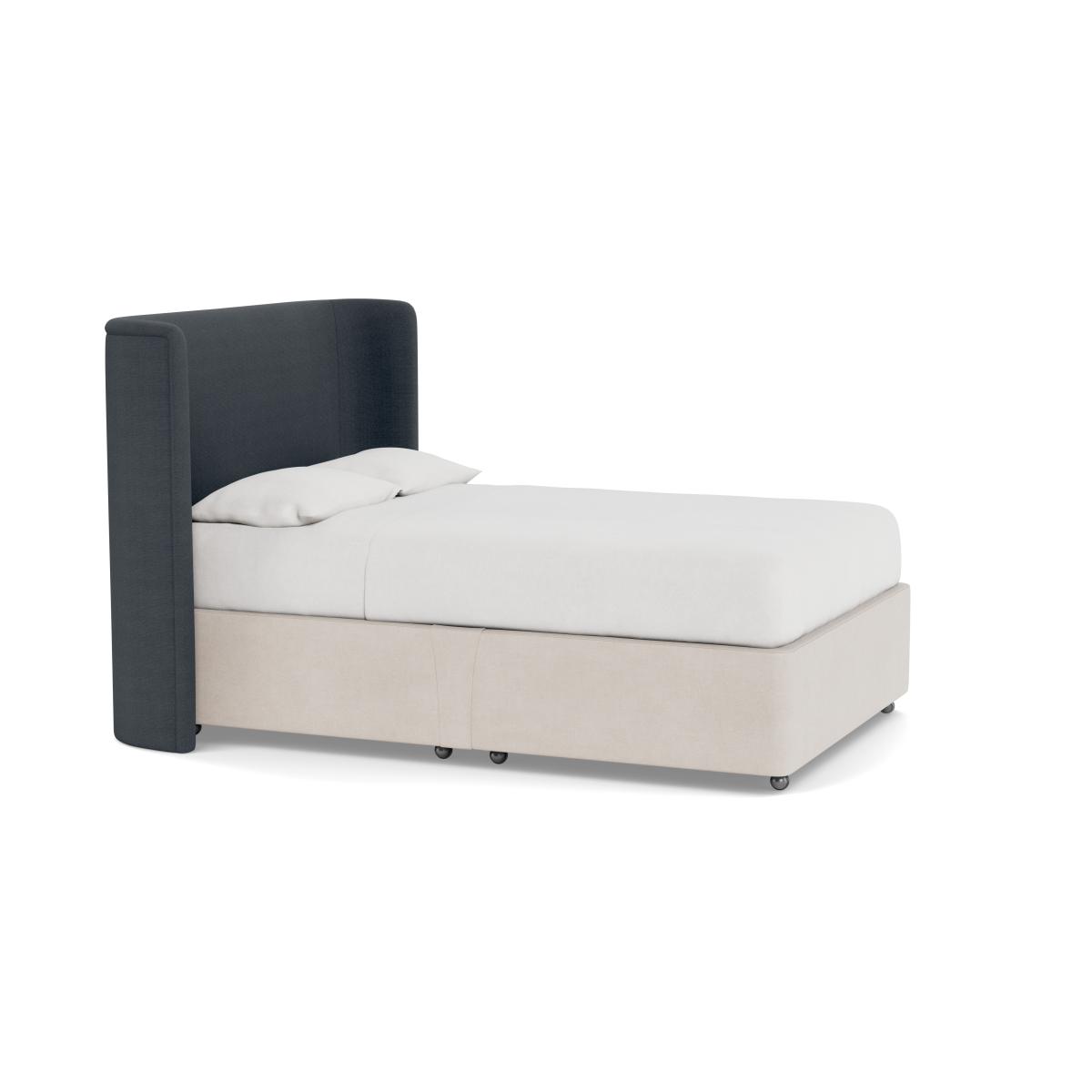 Heal's Monroe Headboard (Lift Storage) King Linen Mix Dark Grey - Heal's UK Furniture – image 2