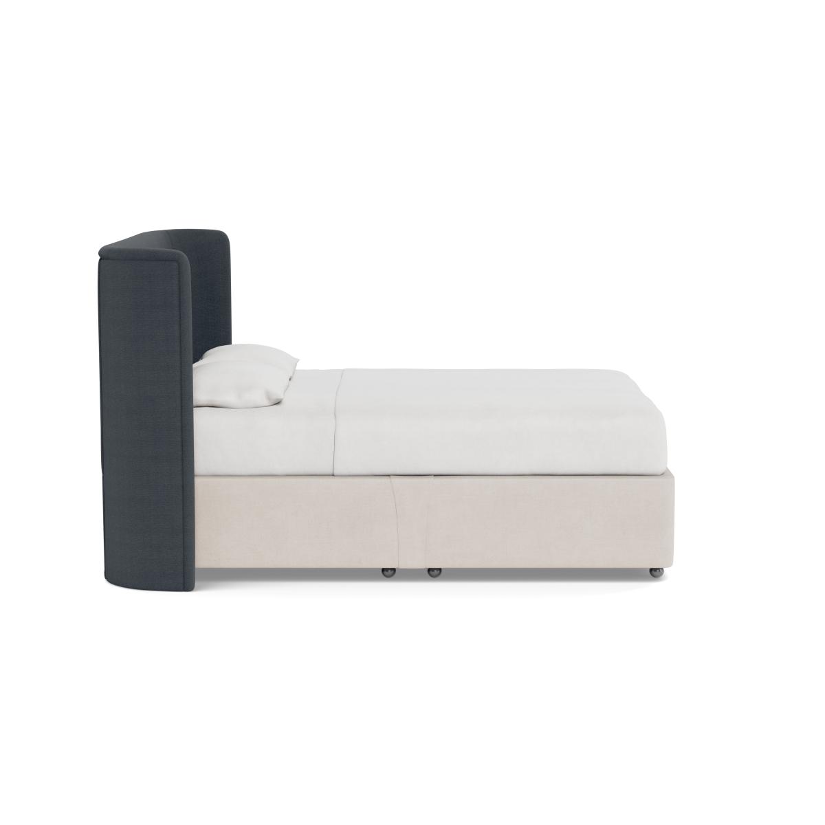 Heal's Monroe Headboard (Lift Storage) King Linen Mix Dark Grey - Heal's UK Furniture – image 3