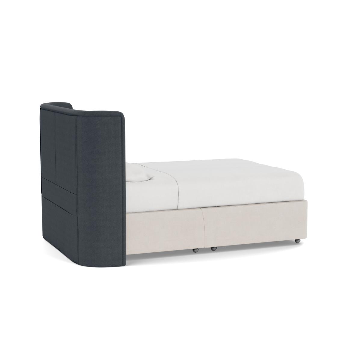 Heal's Monroe Headboard (Lift Storage) King Linen Mix Dark Grey - Heal's UK Furniture – image 4