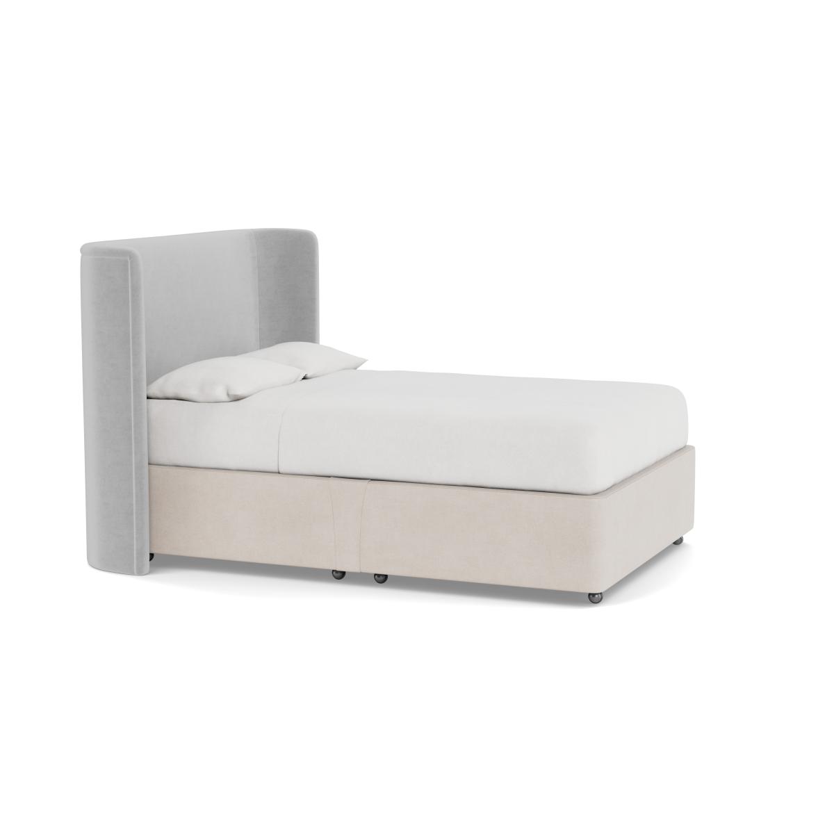 Heal's Monroe Headboard (Lift Storage) King Velvet Platinum - Heal's UK Furniture – image 2