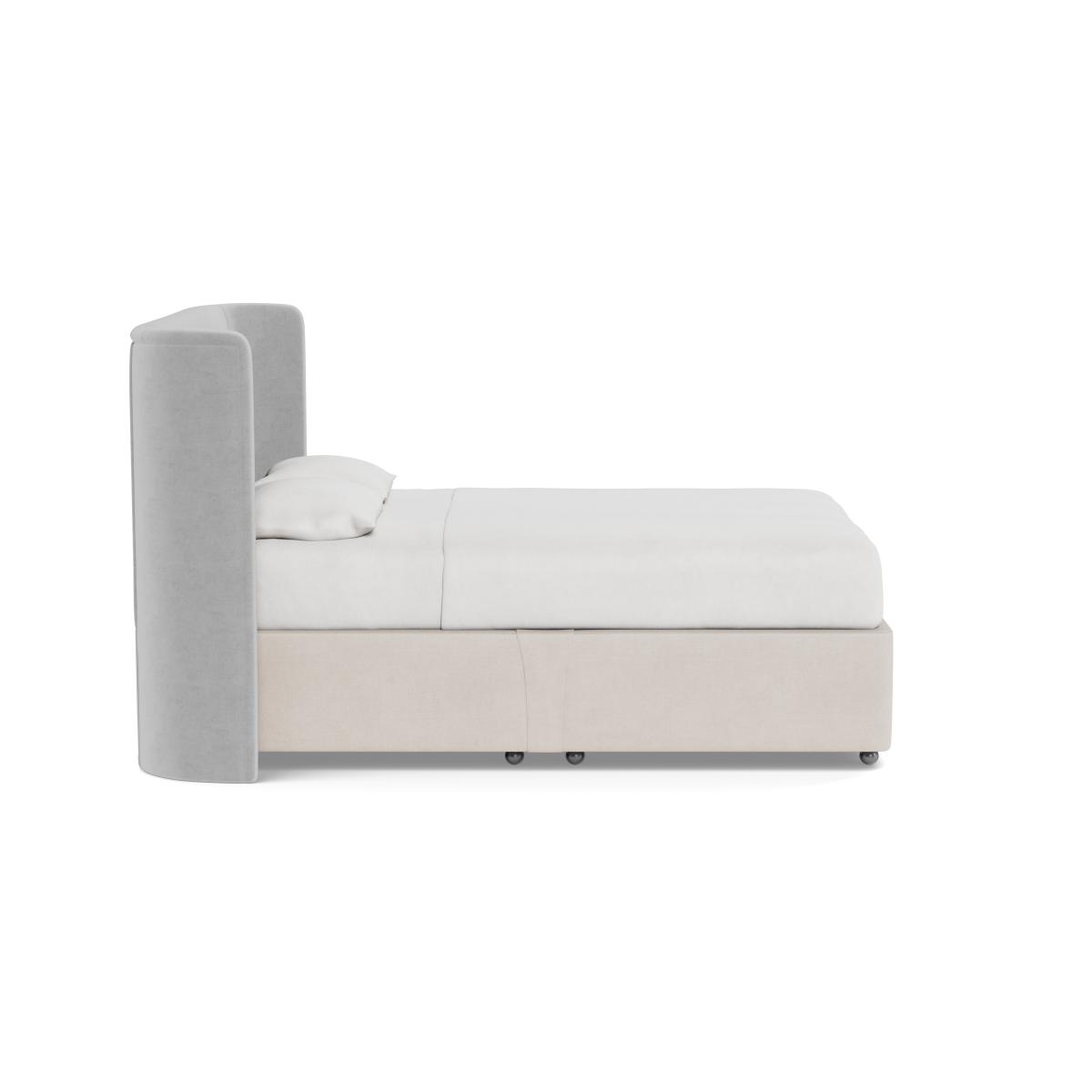 Heal's Monroe Headboard (Lift Storage) King Velvet Platinum - Heal's UK Furniture – image 3