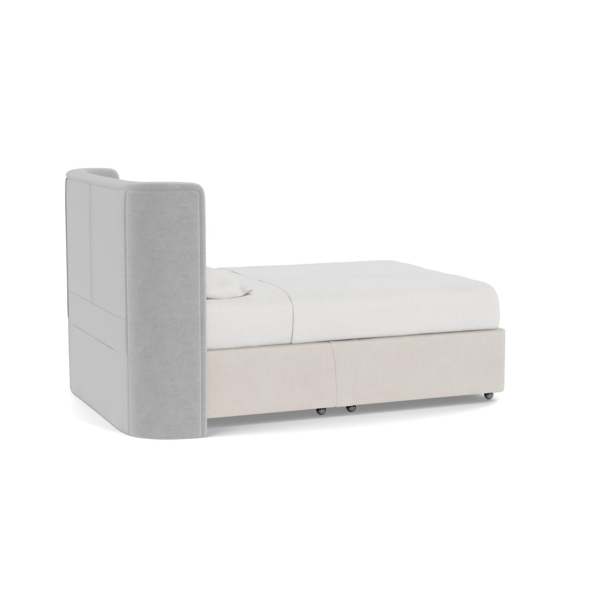 Heal's Monroe Headboard (Lift Storage) King Velvet Platinum - Heal's UK Furniture – image 4