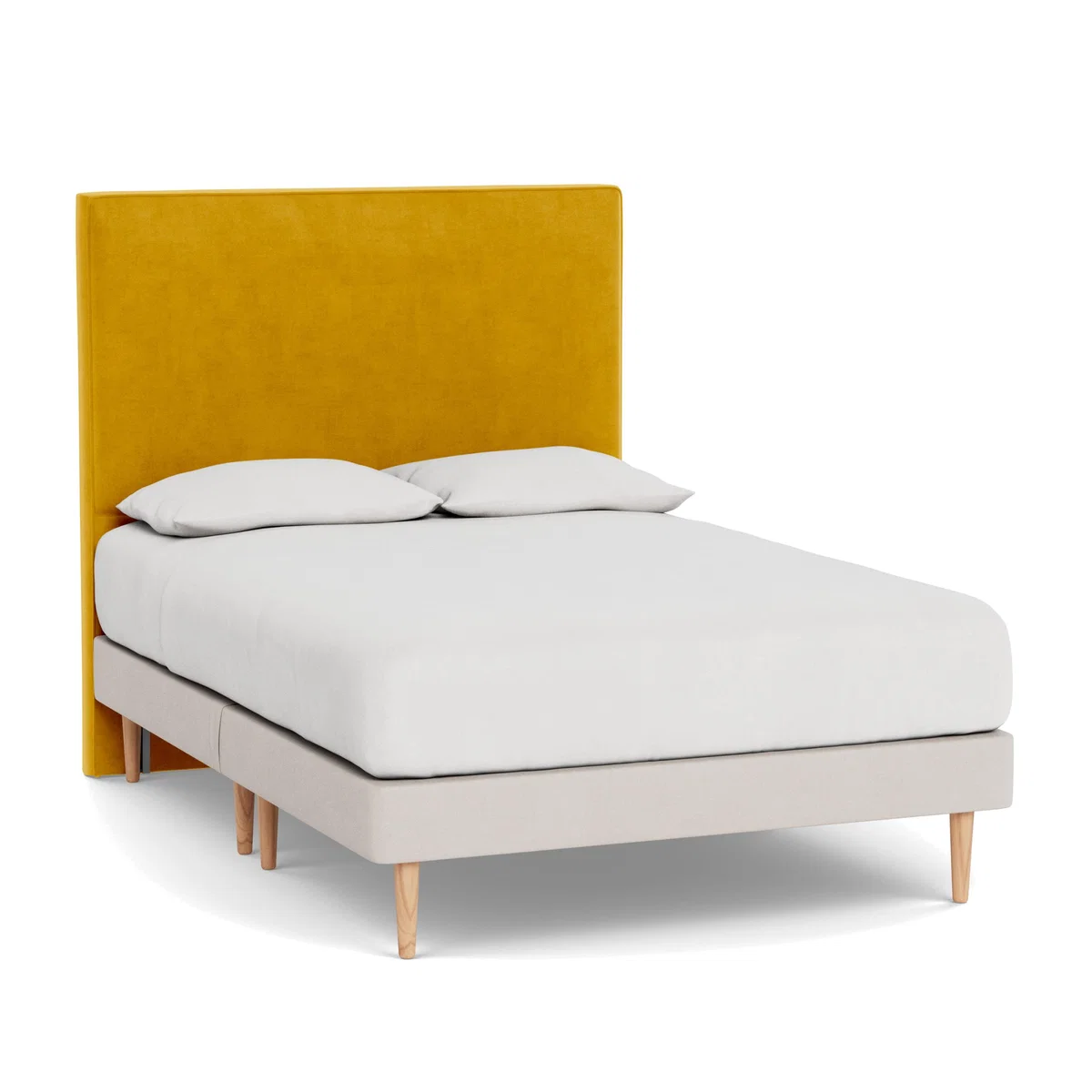 Heal's Newman Headboard King Smart Luxe Velvet Canary - Heal's UK Furniture – image 1