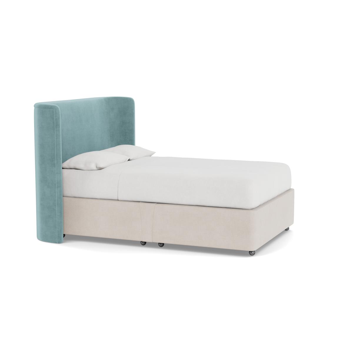 Heal's Monroe Headboard King Smart Luxe Velvet Mineral Blue – image 2