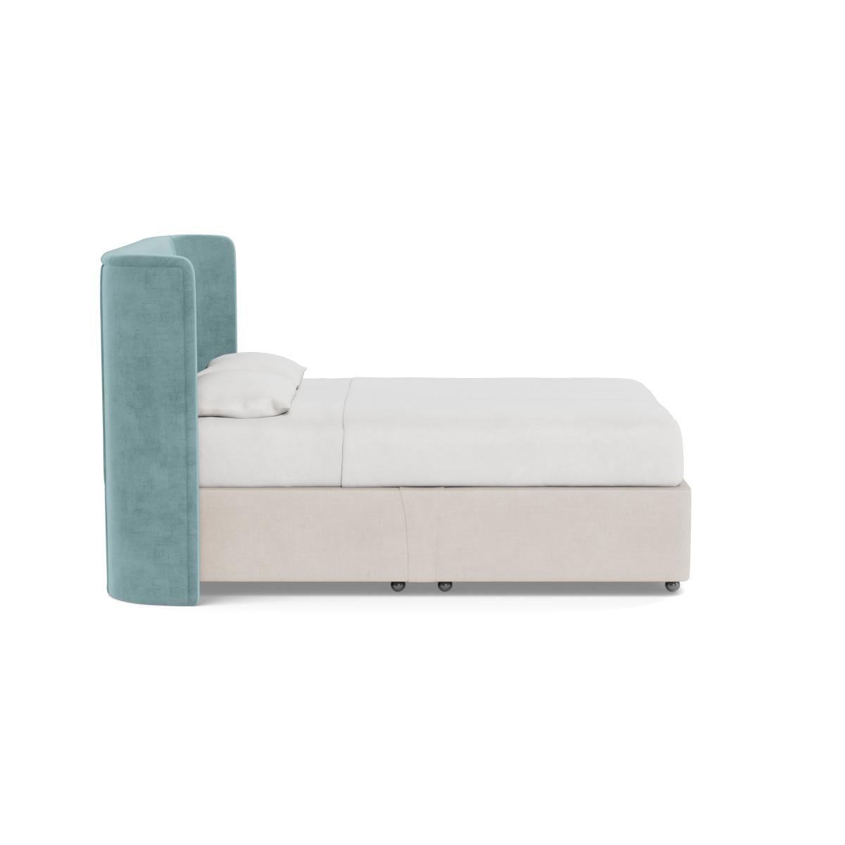 Heal's Monroe Headboard King Smart Luxe Velvet Mineral Blue – image 3