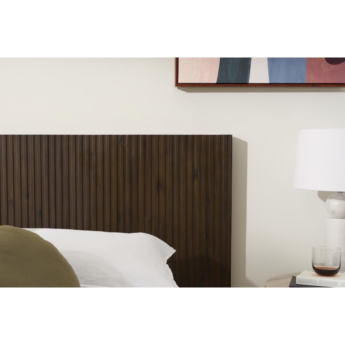 Anwick King Size Headboard, Dark Stain Acacia – image 4