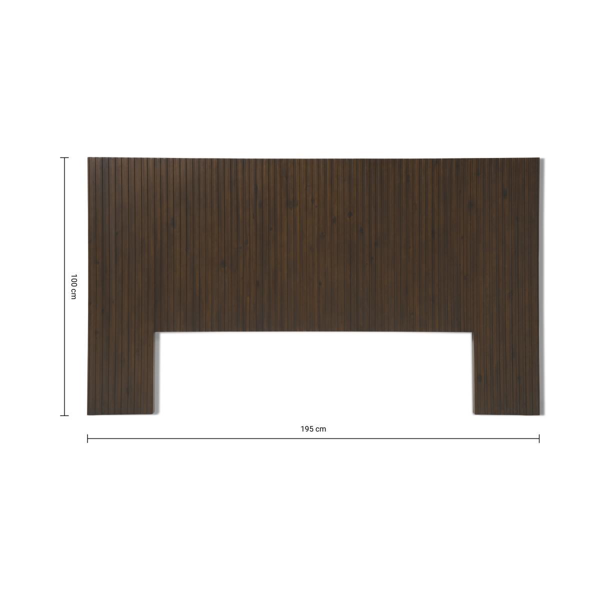 Anwick King Size Headboard, Dark Stain Acacia – image 7