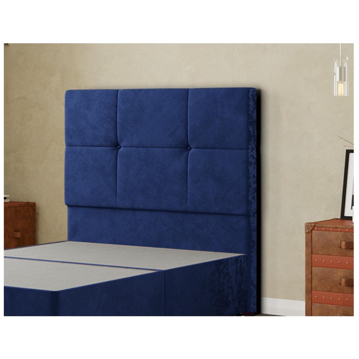 Jacob Headboard Floor Standing  Matching Buttons Plush - Navy / King – image 2