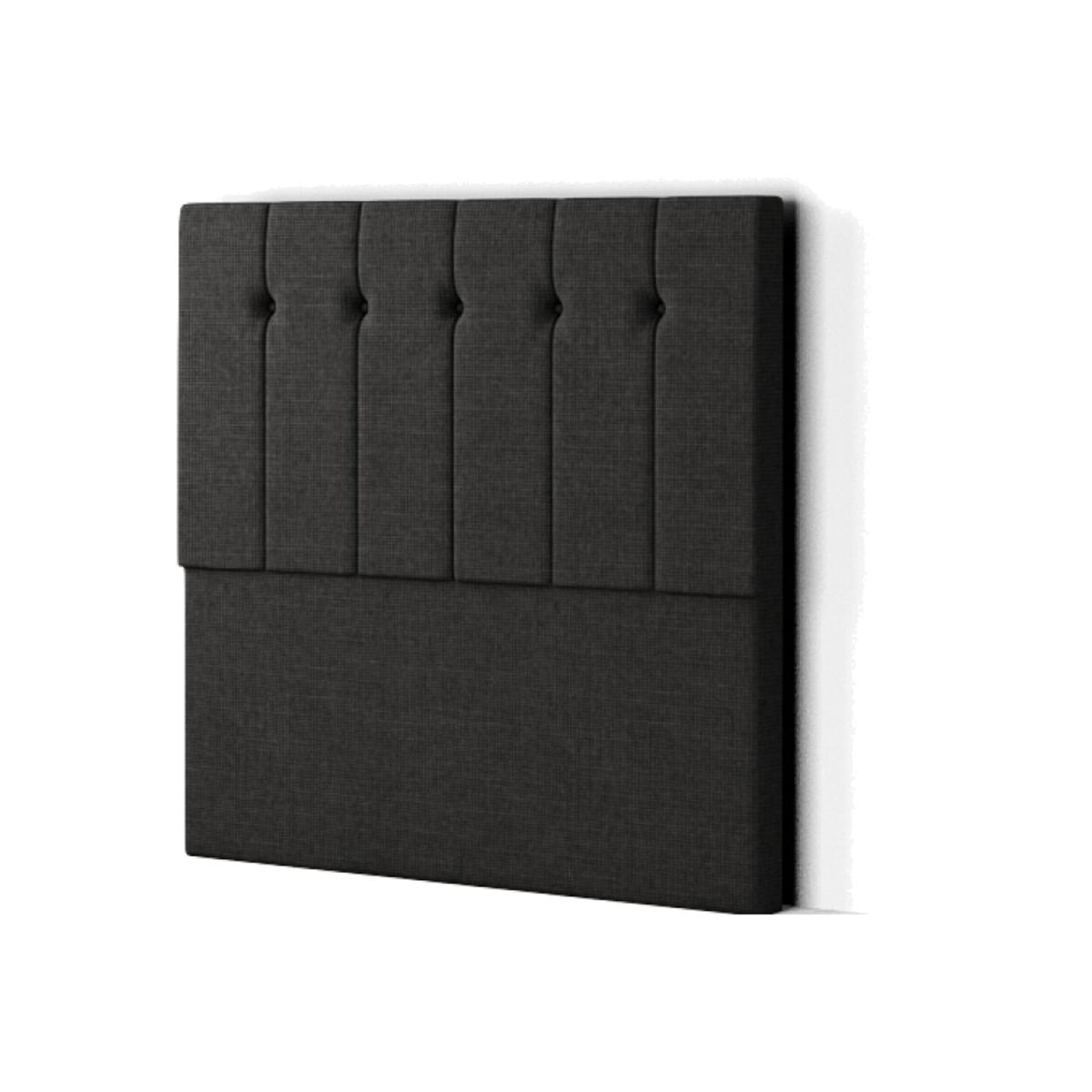 Highland Headboard Floor Standing Matching Buttons Linen - Black / King – image 1