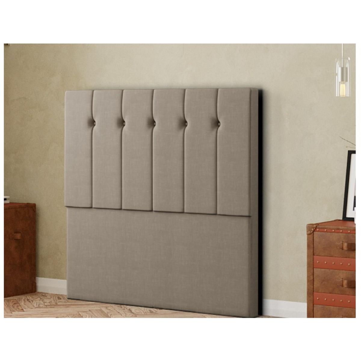 Highland Headboard Floor Standing  Matching Buttons Malham Weave - Mink / King – image 2