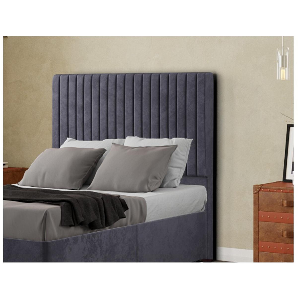 Maryland Headboard Floor Standing Plush - Steel / King – image 2