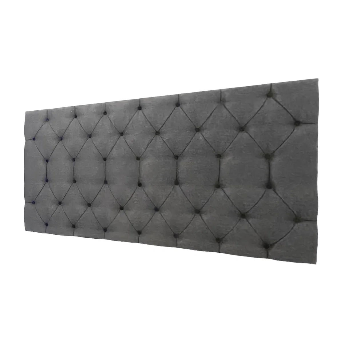 Honey Chesterfield Headboard Velvet - Steel grey / King