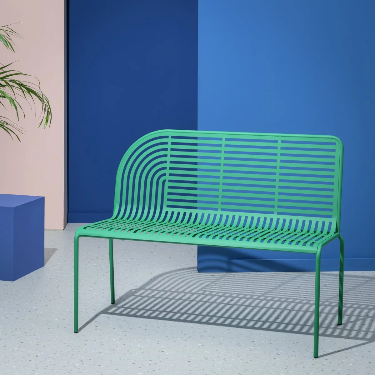 Habitat 60 Lucinda 2 Seater Metal Garden Bench - Green