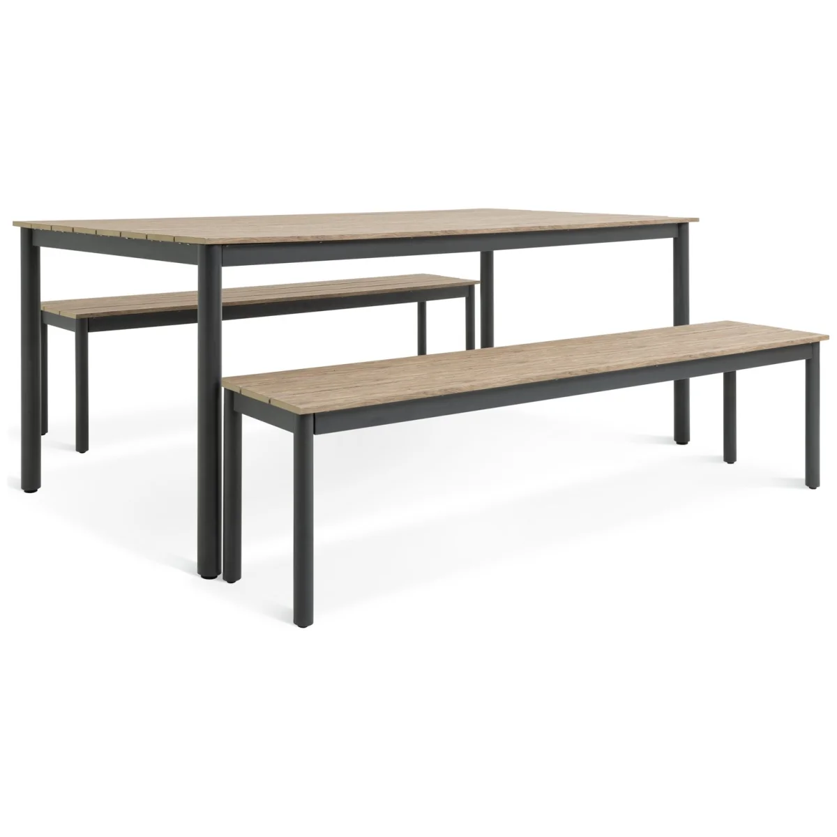 Habitat Loft Living 6 Seater Wooden Garden Bench - Natural – image 3