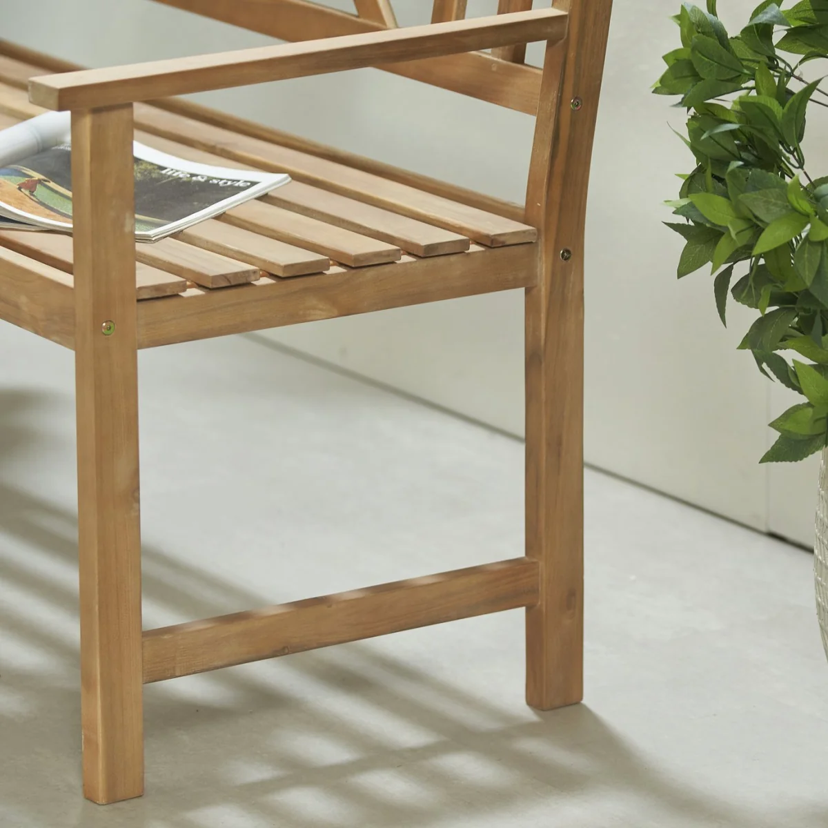 Pacific Cambridge 3 Seater Wooden Garden Bench - Natural – image 4