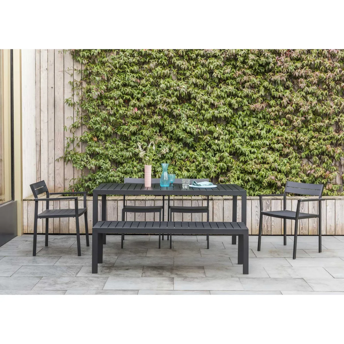 Case Eos Outdoor Bench Pebble Grey – image 4