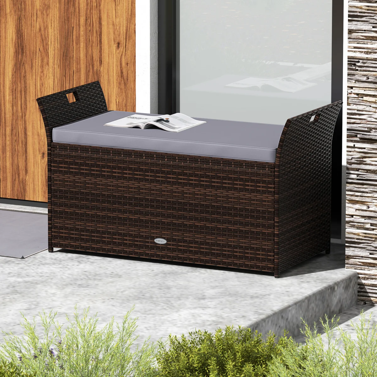 Outdoor Storage Bench - Grey – image 2