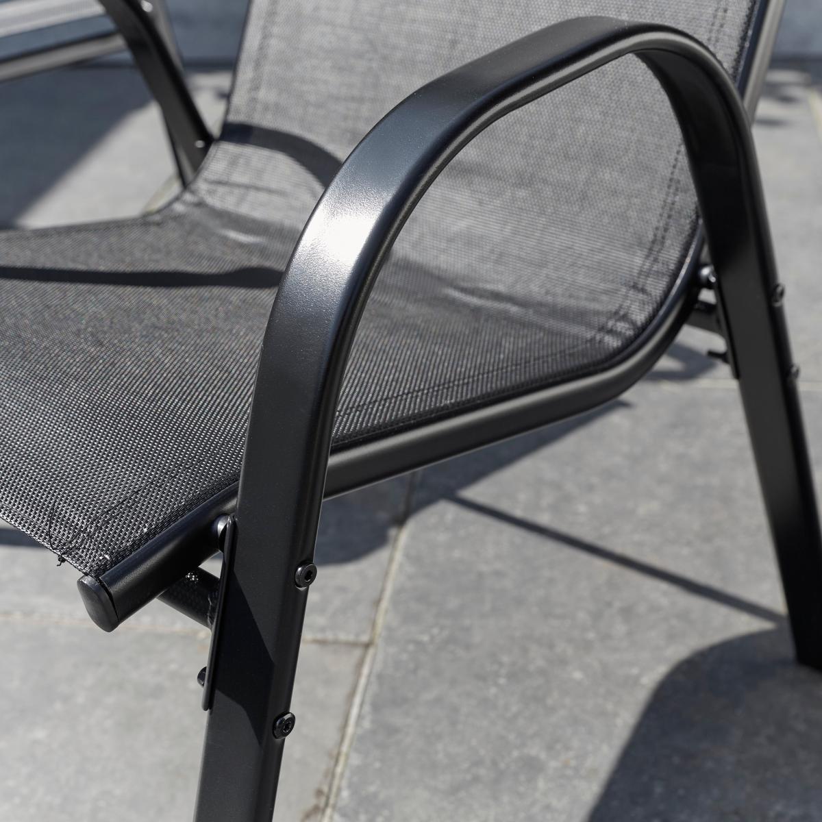 Set of 2 Textilene Stacking Chairs – image 3