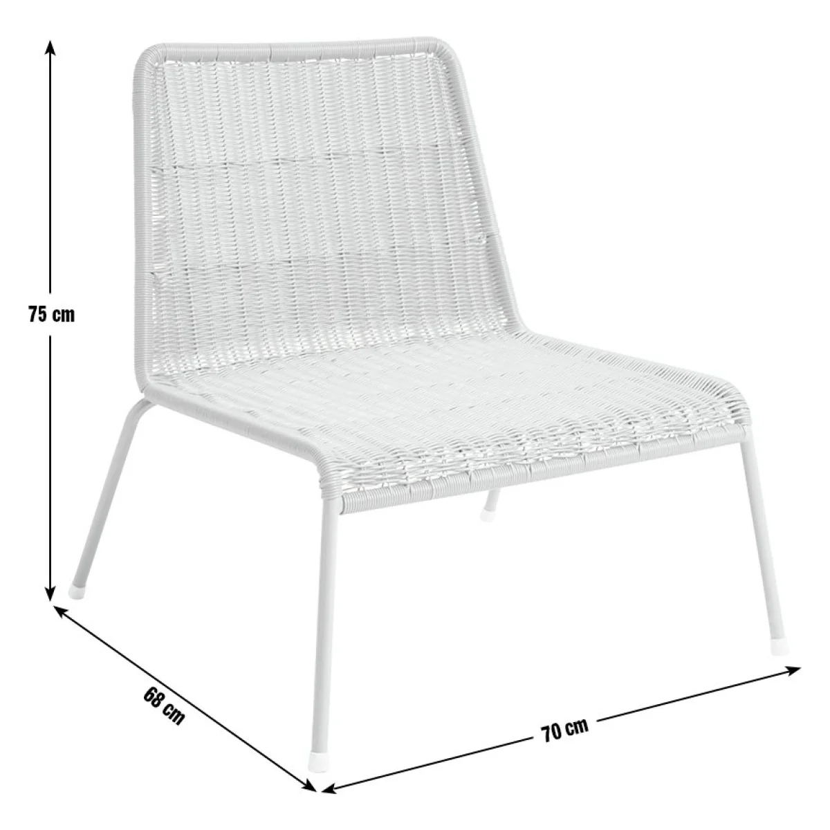 Habitat Sona Rattan Effect Garden Chair - Blue – image 8