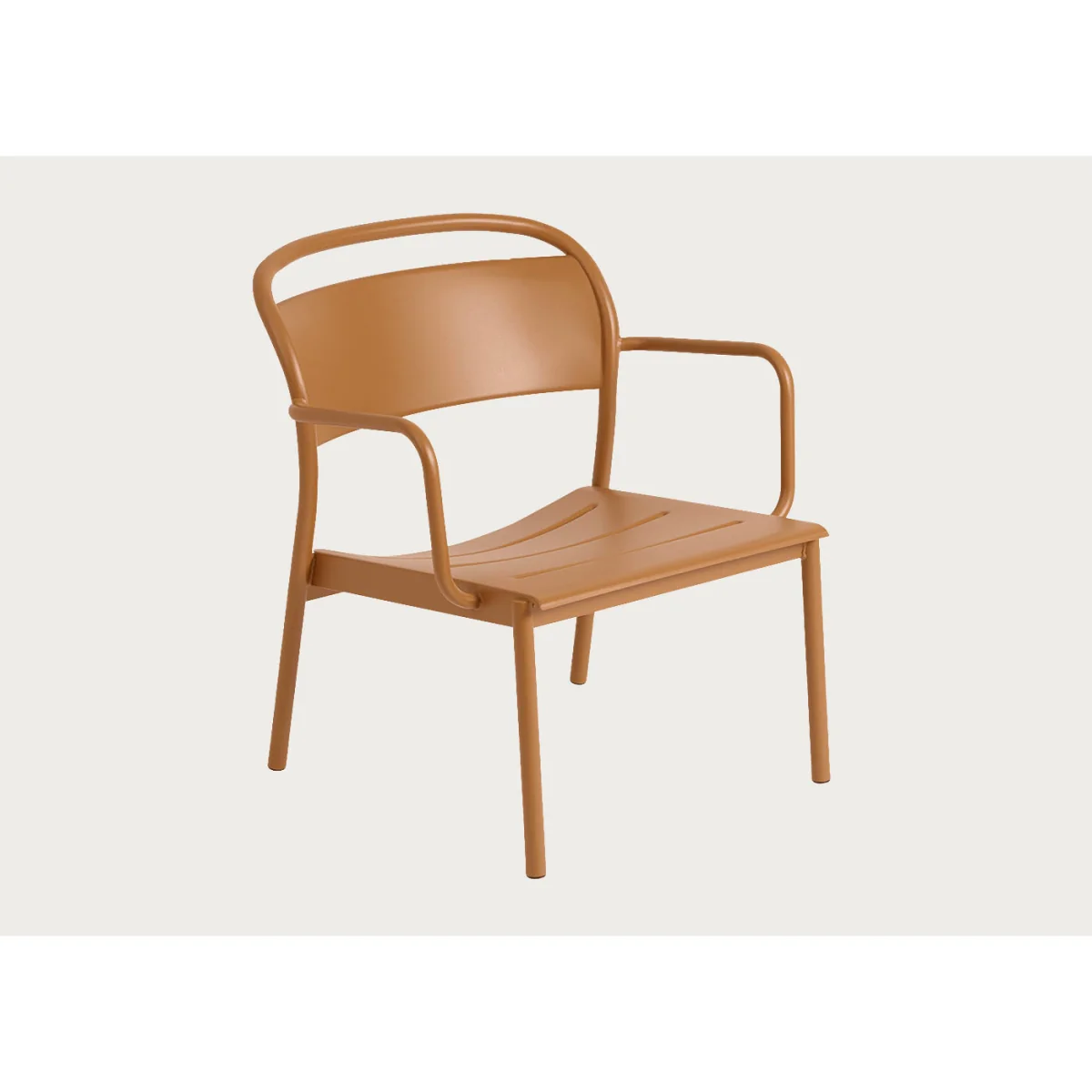 Muuto Linear Outdoor Steel Lounge Armchair Burnt Orange – image 2