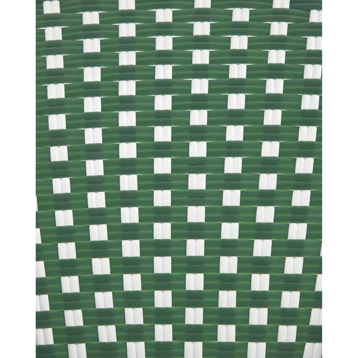 Marilyn stackable outdoor bistro chair in aluminium and synthetic rattan, green & white – image 10