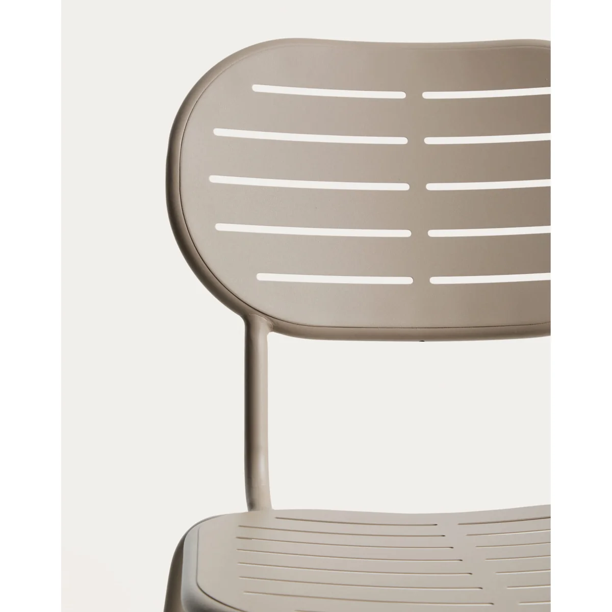 Brai outdoor stackable chair in taupe galvanised steel – image 5