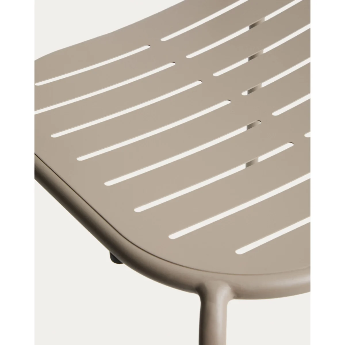 Brai outdoor stackable chair in taupe galvanised steel – image 7