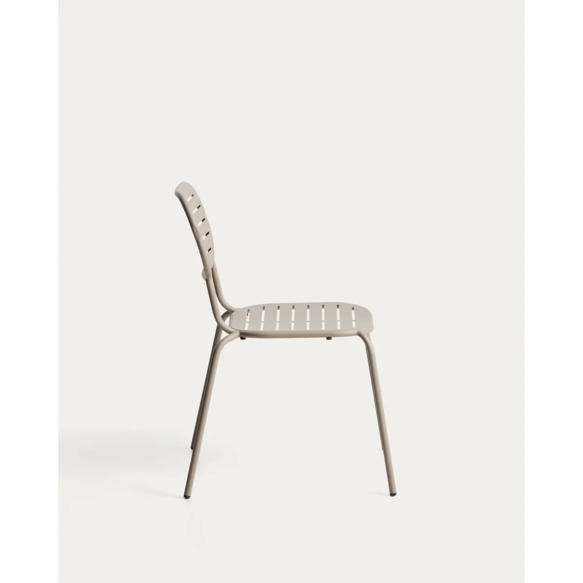 Brai outdoor stackable chair in taupe galvanised steel – image 8