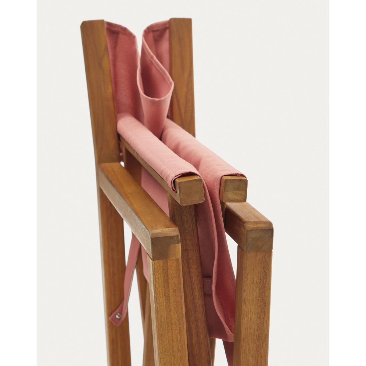 Thianna folding outdoor chair in terracotta with solid acacia wood FSC 100% – image 3